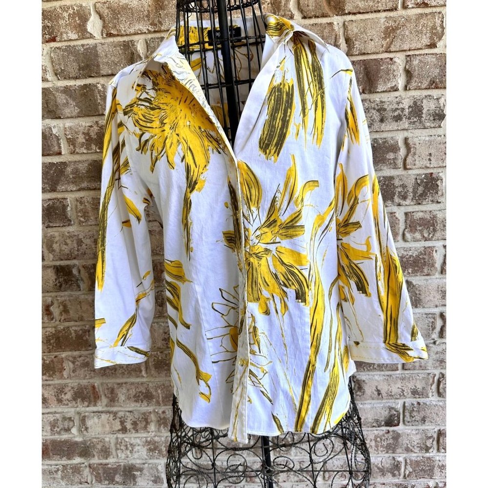 Paperwhite Floral Shirt Size 10 Tailored Blouse Nordstrom Pop Art Decor …